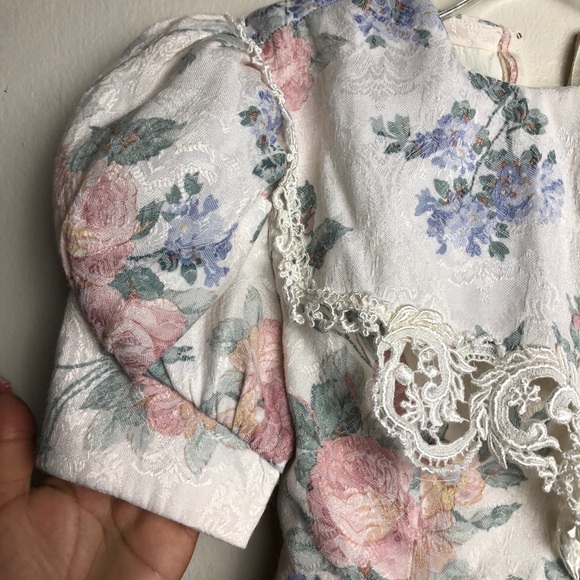 80’s Floral cottage core Jessica McClintock dress - Picture 6 of 7